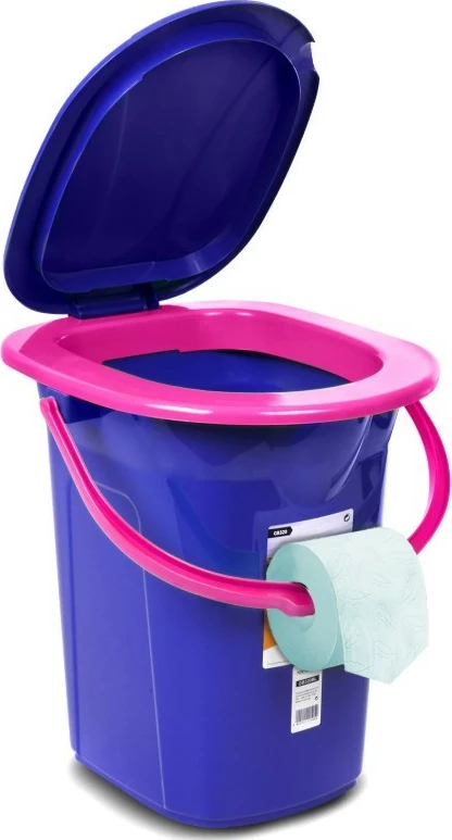 Tualet portativ GreenBlue GB320BR, navy blue/rozë
