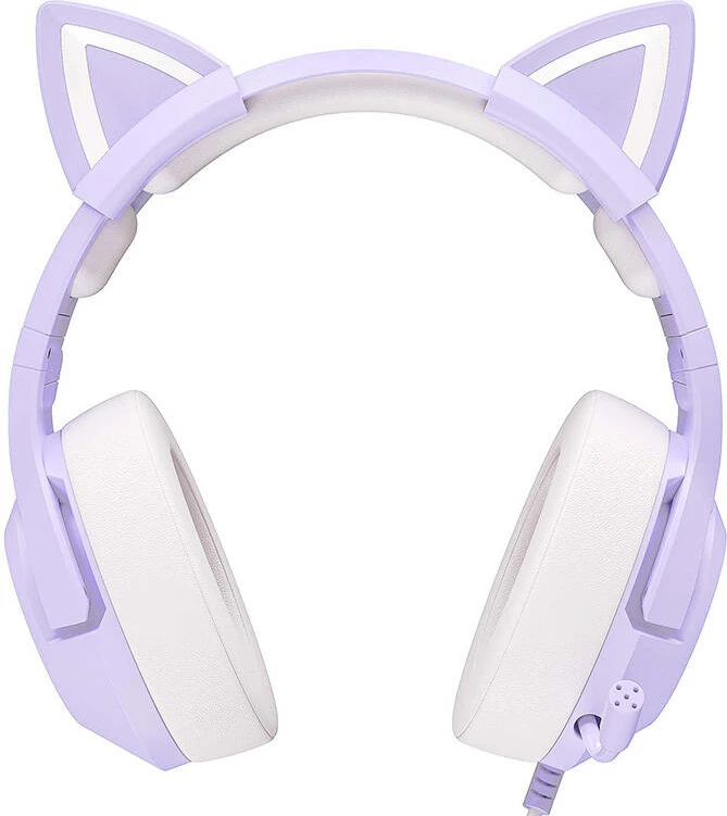 Kufje gaming ONIKUMA K9 me mikrofon, me veshë mace, Purple