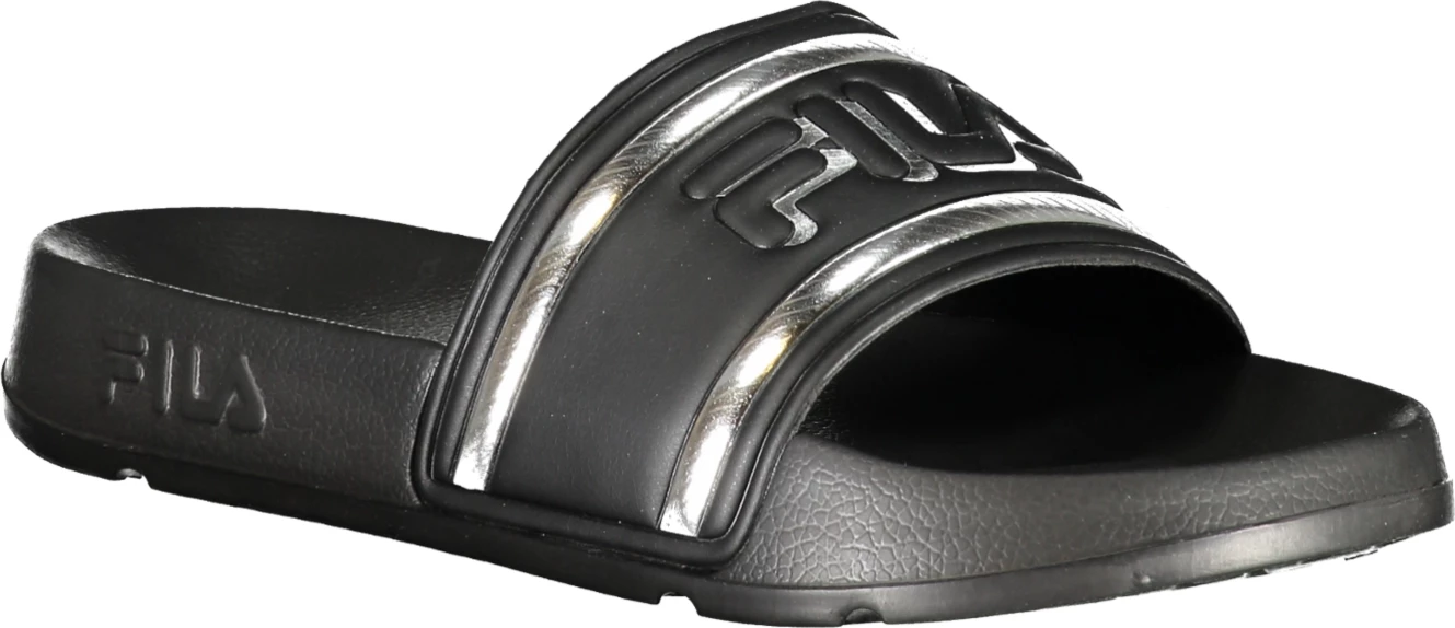 Papuqe FILA Morro Bay Logo Slipper femra, të zeza