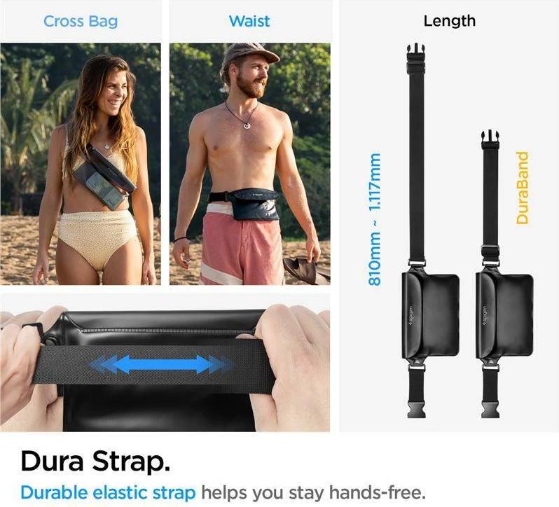 Çantë beli Spigen Aqua Shield A620, IPX8, e zezë