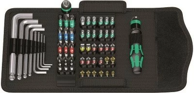 Set veglash Wera KK 100, 52 copë, kuti tekstili