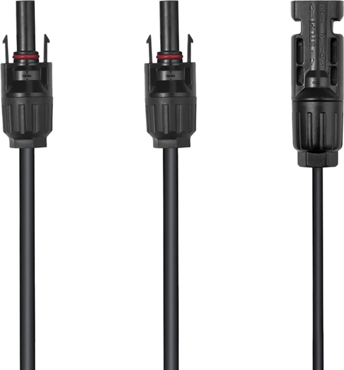 Kabllo lidhëse EcoFlow për panele diellore, 30cm, e zezë