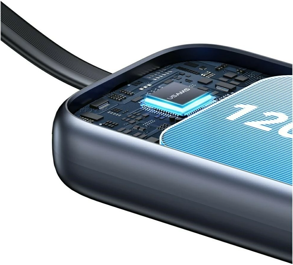 Powerbank USAMS CD245 për Apple Watch, 1200mAh, me USB-C, Titanium