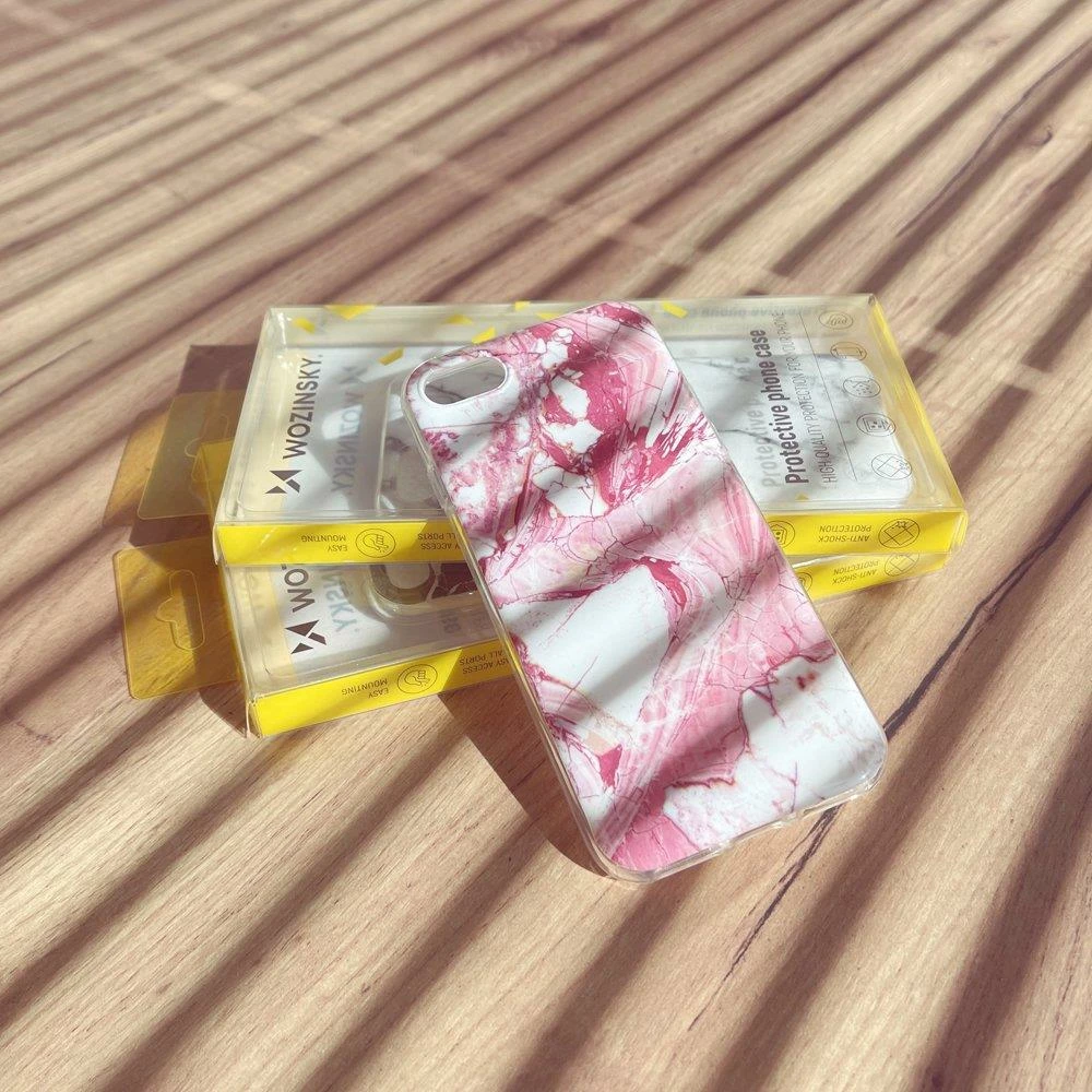 Mbështjellës Wozinsky Marble për Samsung Galaxy S21+ 5G, TPU, Bardhë