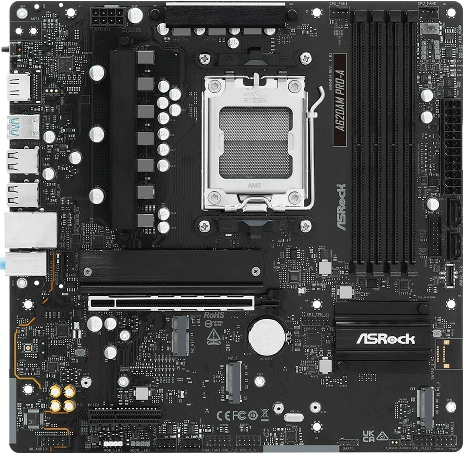 Pllakë amë ASRock A620AM PRO-A, Socket AM5, micro ATX, DDR5, e zezë