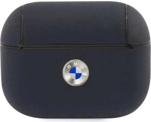 Mbështjellës BMW për AirPods Pro, lëkurë natyrale, granat/navy