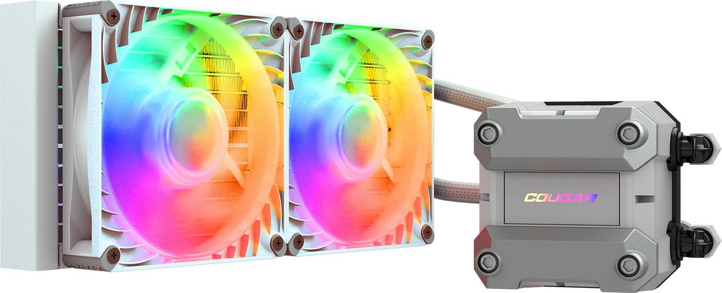 Ftohës uji CPU Cougar Poseidon Ultra 240, ARGB, i bardhë