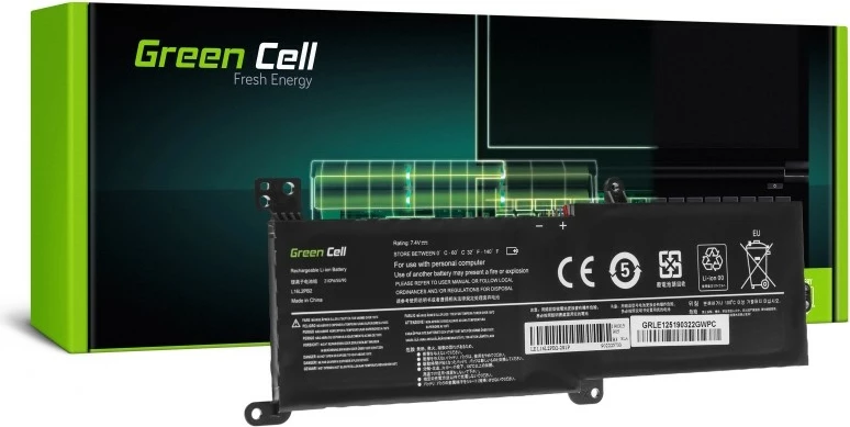 Bateri për laptop Green Cell LE125, 3500mAh, 7.4V, për Lenovo IdeaPad, e zezë