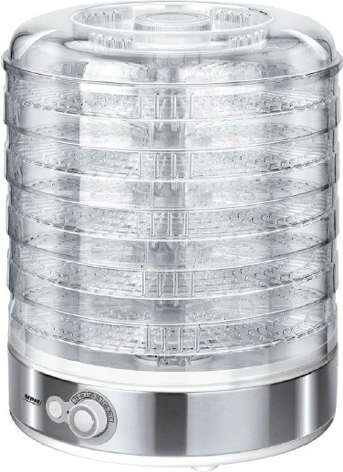 Tharëse ushqimi, MPM MSG-11, 500 W, 5 tepsi 31 cm, rregullim temperature 35–70°C, inox/transparent