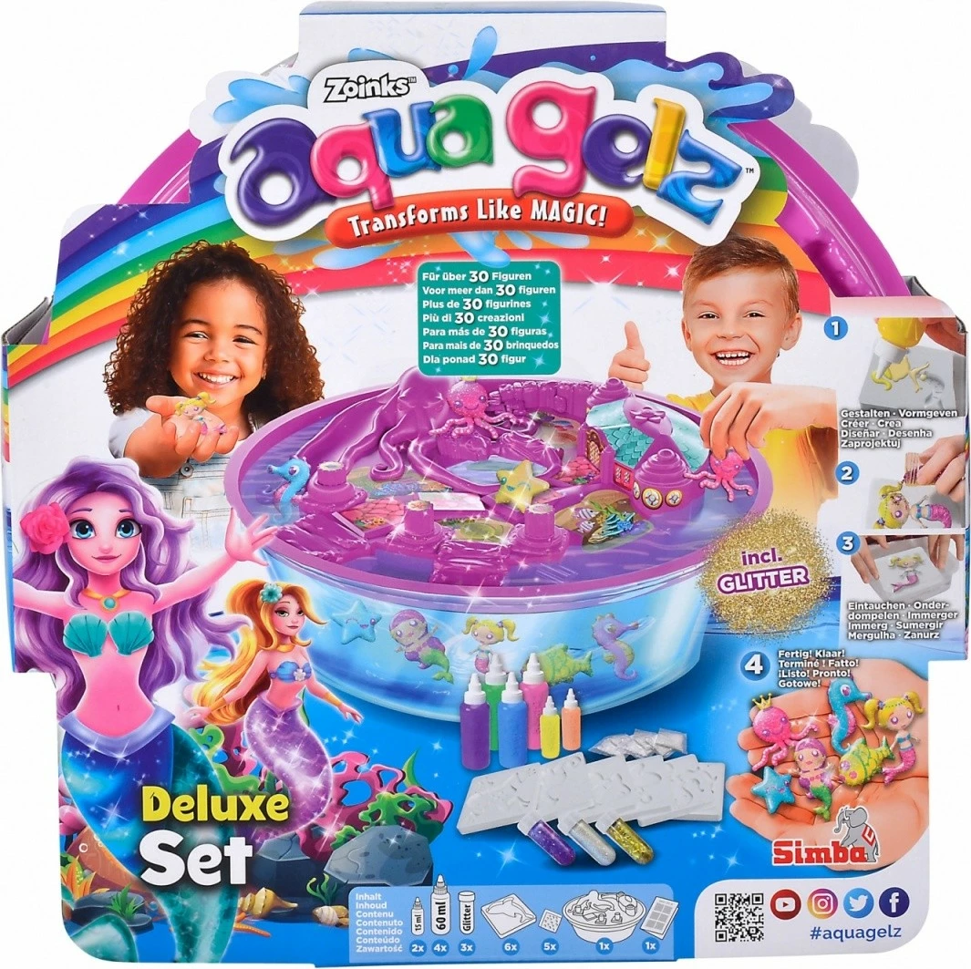 Set kreativ Aqua Gelz Magic Mermaids, Simba, 106322568, shumëngjyrësh