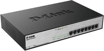 Switch, D-Link, DGS-1008MP, 8 porta Gigabit, 8x PoE, L2 i pa-menaxhuar, desktop