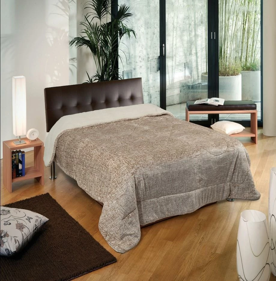 Mbulesë flaneli NEXT 160x220cm me sherpa bezhë