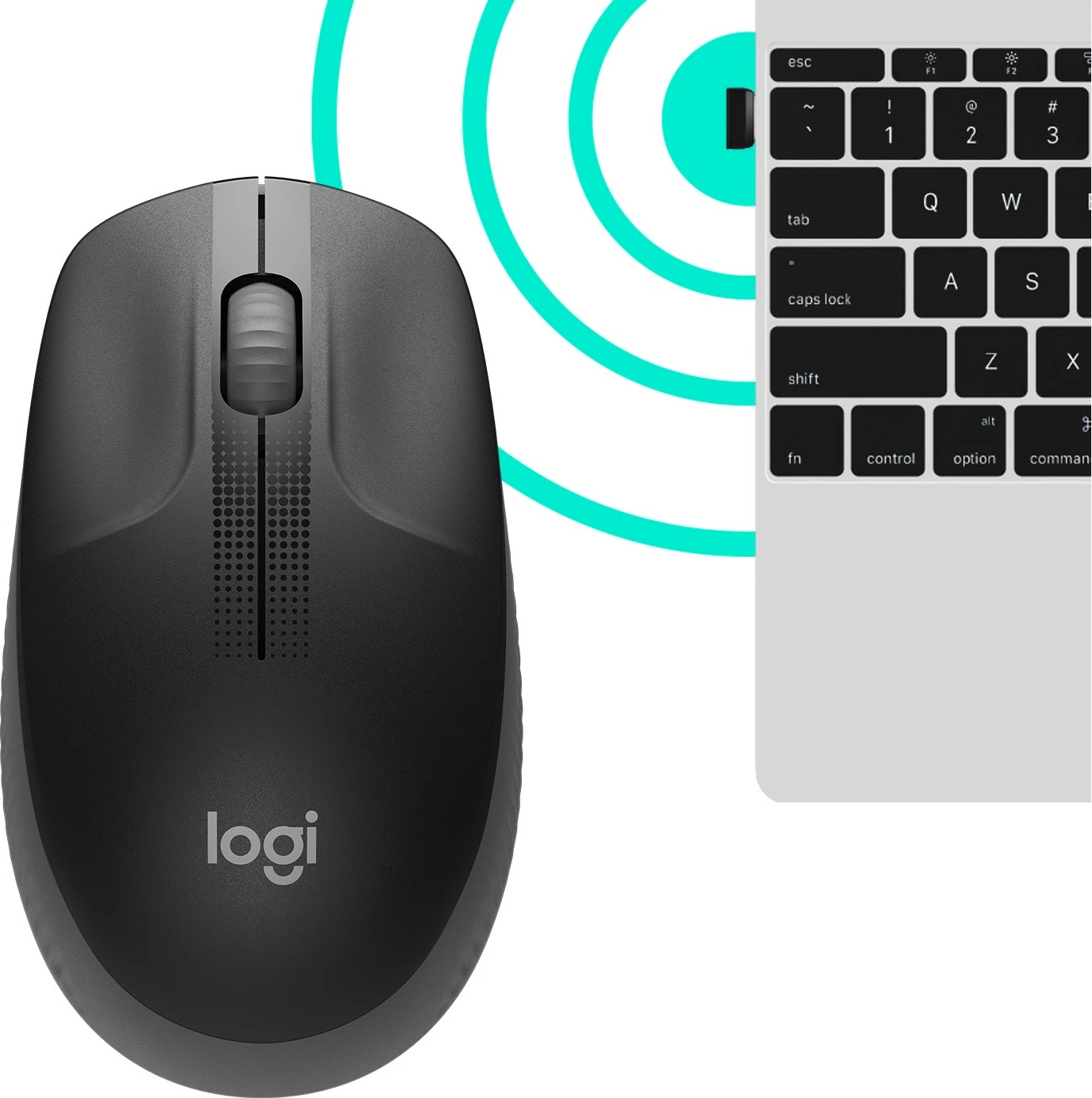 Maus Logitech M190, pa kabllo, optik, RF Wireless, 1000 DPI, ngjyrë qymyr