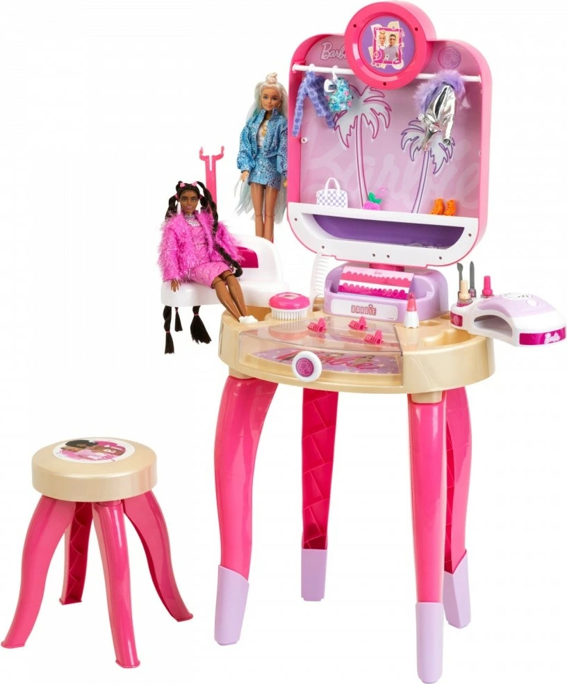 Set tavolinë grimi Barbie Klein 5721 me tharëse thonjsh, rozë