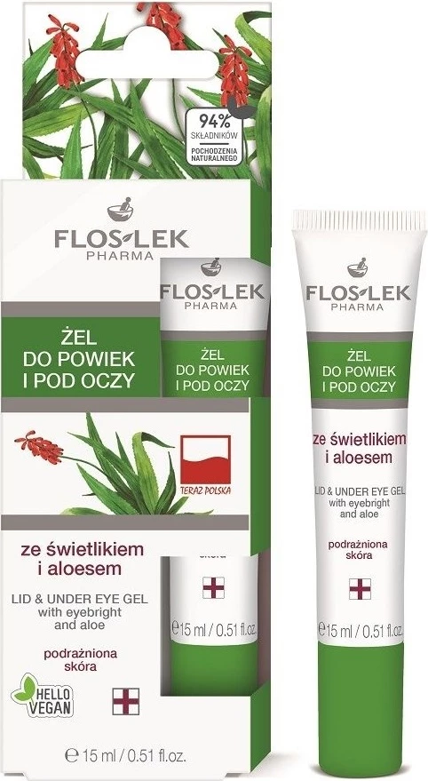 Xhel për sy dhe nën sy Floslek me hithër dhe aloe për femra, 15ml
