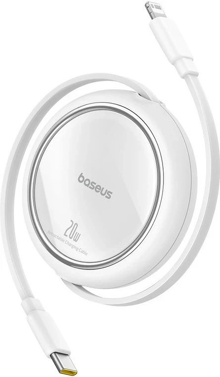 Kabllo për mbushje Baseus Free2Pull, USB C në iP Lightning, 1 m, 20 W, Bardhë