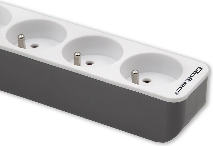 Kasë Qoltec 50288 me 4 dalje, 1.8m, Bardhë-Gri