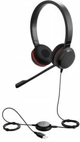 Kufje Jabra Evolve 30 II Stereo, me mikrofon, USB/3.5mm, e zezë