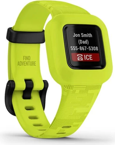 Smartband Garmin vivofit jr. 3, MIP, rrip silikoni, i gjelbër