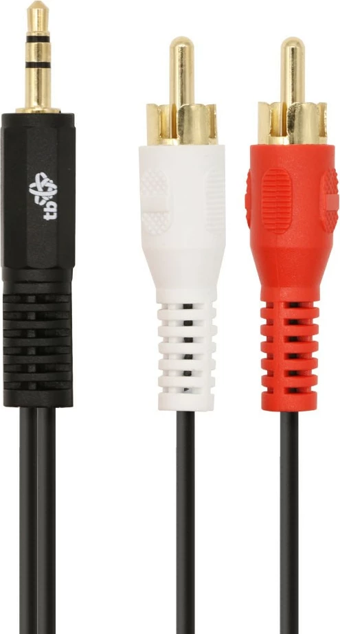 Kabllo audio TB AKTBXAJ2RCA150B, 3.5mm minijack në 2x RCA, 1.5m, e zezë
