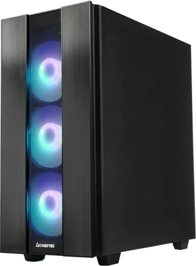 Kasë Chieftec Hunter 2 GS-02B-OP, Midi Tower, 4x RGB, USB-C, E zezë