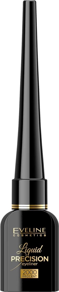 Eyeliner i lëngshëm Eveline Cosmetics Liquid Precision Liner 2000 Procent, e zezë mat, 4ml