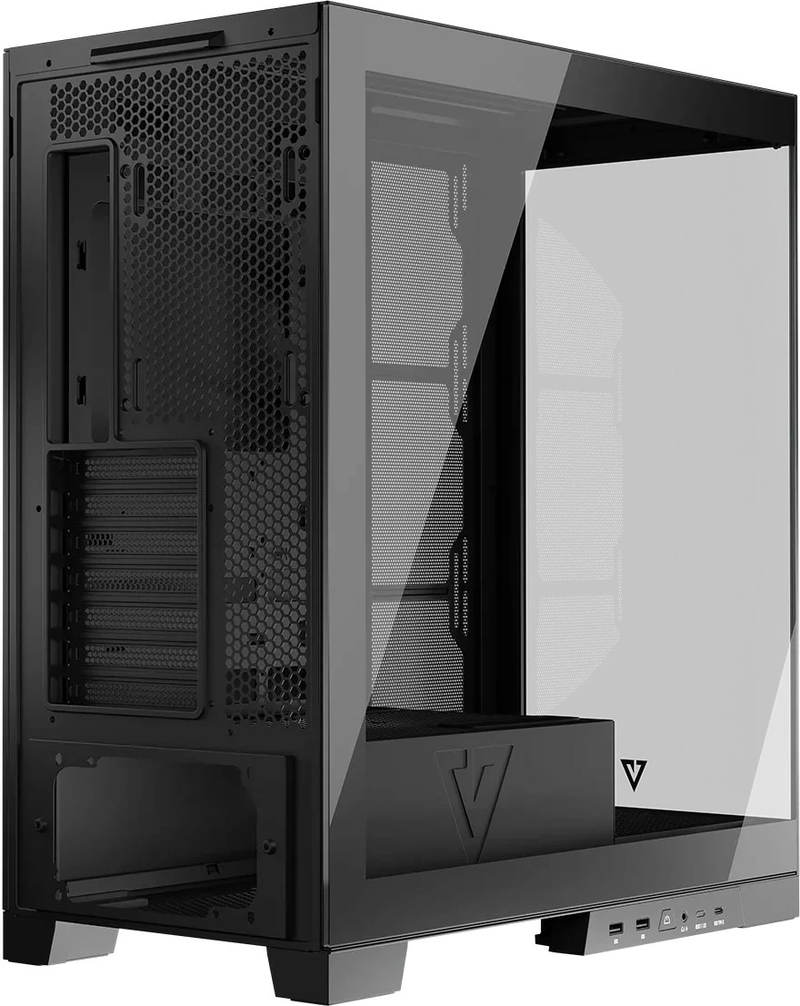 Kasë MODECOM Volcano Space MIDI, ATX/ITX/micro ATX, ARGB, xham i temperuar, e zezë