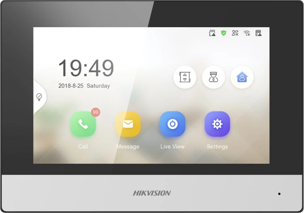 Sistem video dere Hikvision DS-KH6320-WTE1, 7", i zi, argjendtë