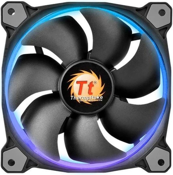 Ventilatorë RGB për kasë kompjuteri Thermaltake Riing 12 LED, 3 copë, 120mm, 256 ngjyra