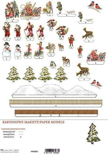 Modele kartoni NEXT me figura Krishtlindjesh, 250g, 21x29.7cm