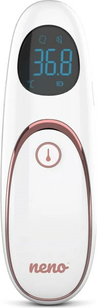 Termometër pa kontakt neno Medic T06, për ballë, me ekran LCD, i bardhë