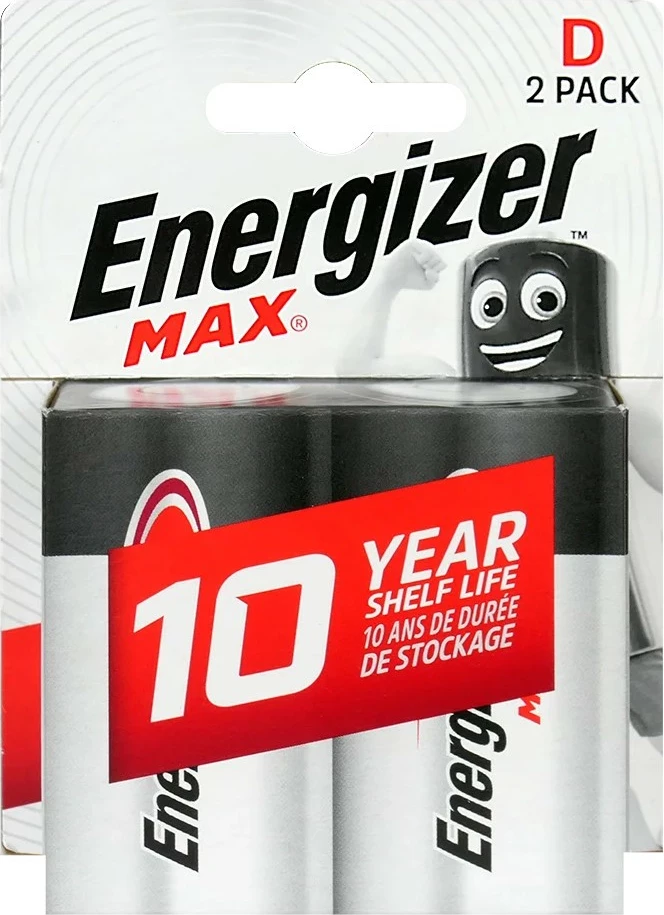 Bateri alkaline Energizer Max LR20/D, 2 copë