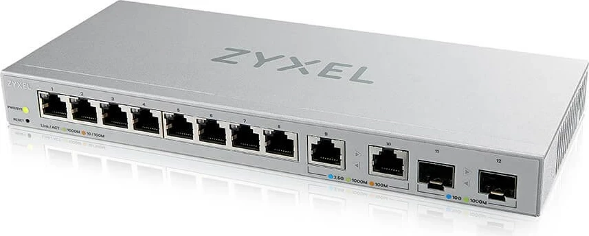 Switch Zyxel XGS1210-12, Managed, Gigabit Ethernet, Gri