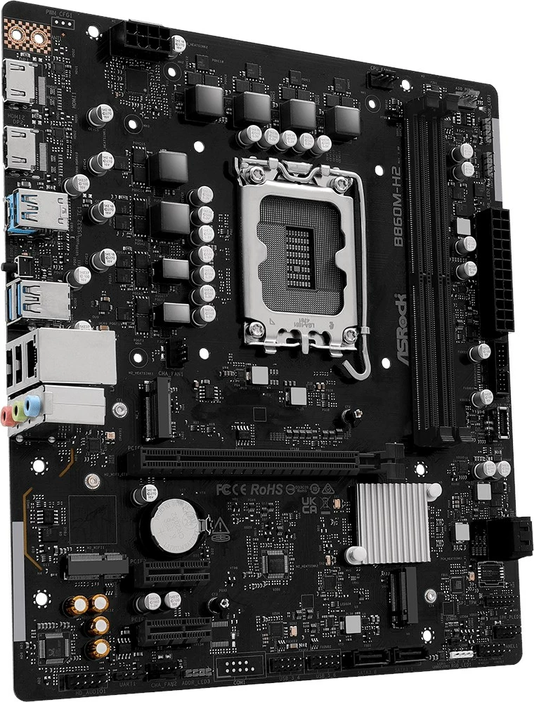 Pllakë amë ASRock B860M-H2, micro ATX, Socket 1851, e zezë