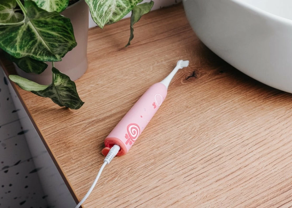 Furçë dhëmbësh elektrike Concept KIDO SMILE ZK6010 për fëmijë, 5-9 vjeç, Rozë, set me 4 koka