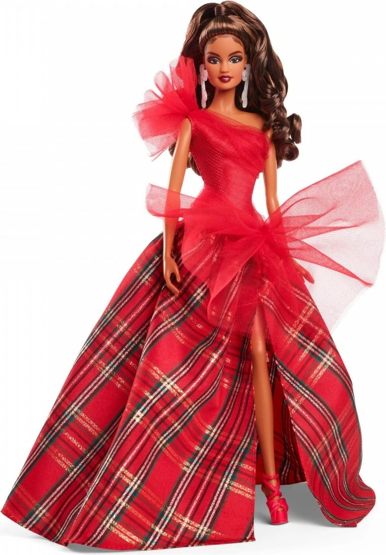 Kukull Barbie Mattel Holiday Brunette Doll, Barbie Signature, HRM67, e kuqe, koleksion