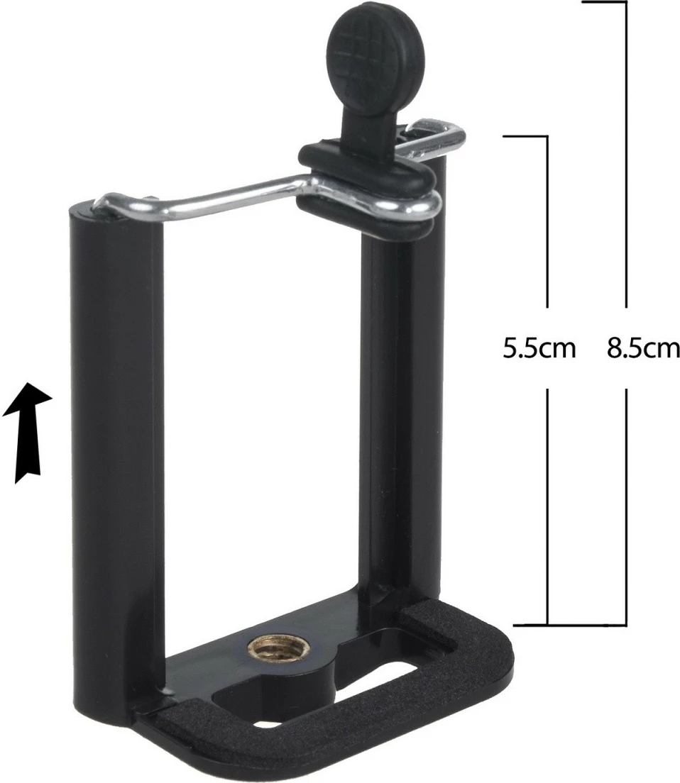 Stativ universal Maclean MC-164 për telefon, kamera, dritë unazore, 102 cm, i zi/argjendtë