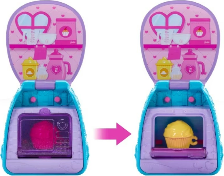 Lodër Barbie Chelsea me çantë shpine dhe aksesorë pjekjeje, Mattel JBL46, për vajza