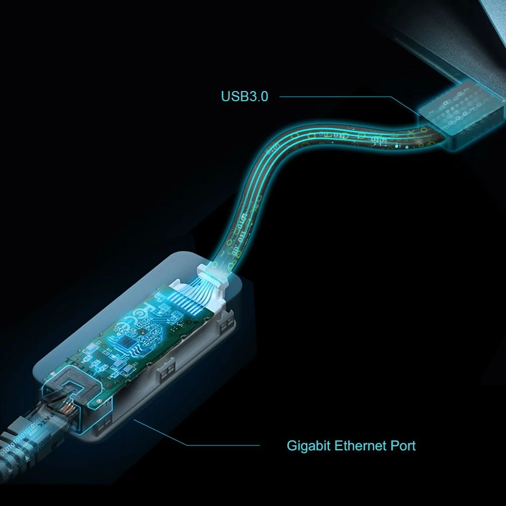 Kartë rrjeti USB TP-LINK UE306, Gigabit Ethernet, e zezë