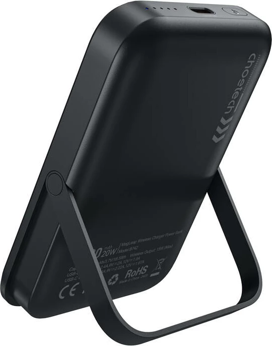Powerbank Choetech B743, 10000mAh, 20W PD, magnetik me mbajtëse, zi