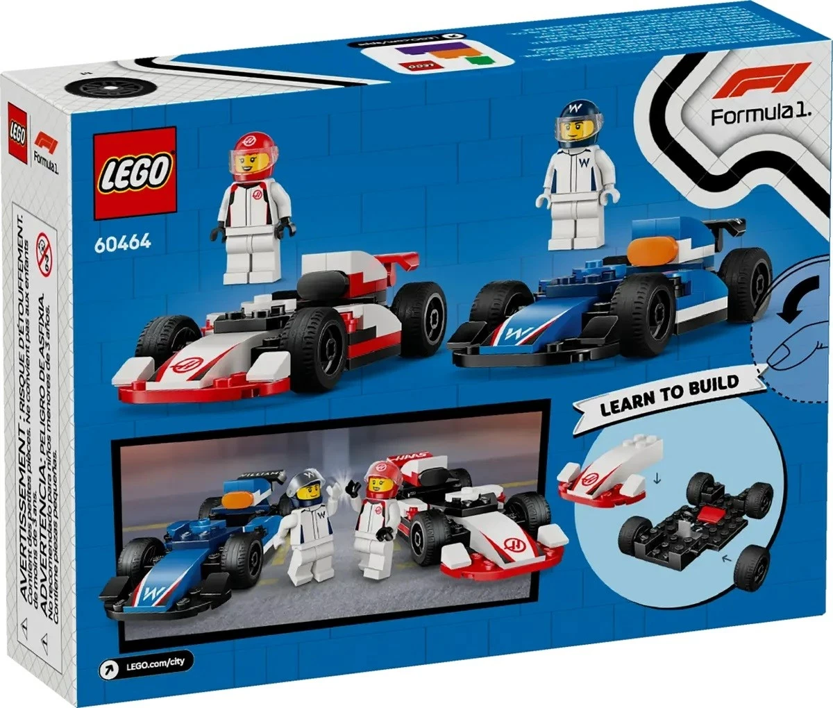 Set LEGO City 60464, Vetura garuese F1 Williams & Haas, 92 pjesë