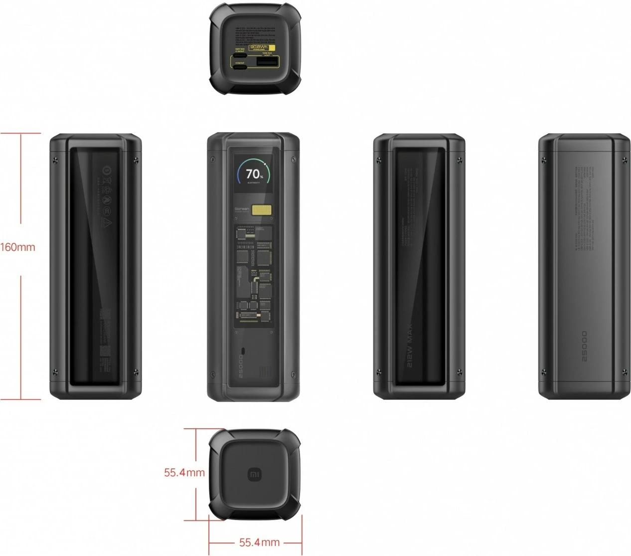 Powerbank Xiaomi 212W HyperCharge 25000mAh, i zi