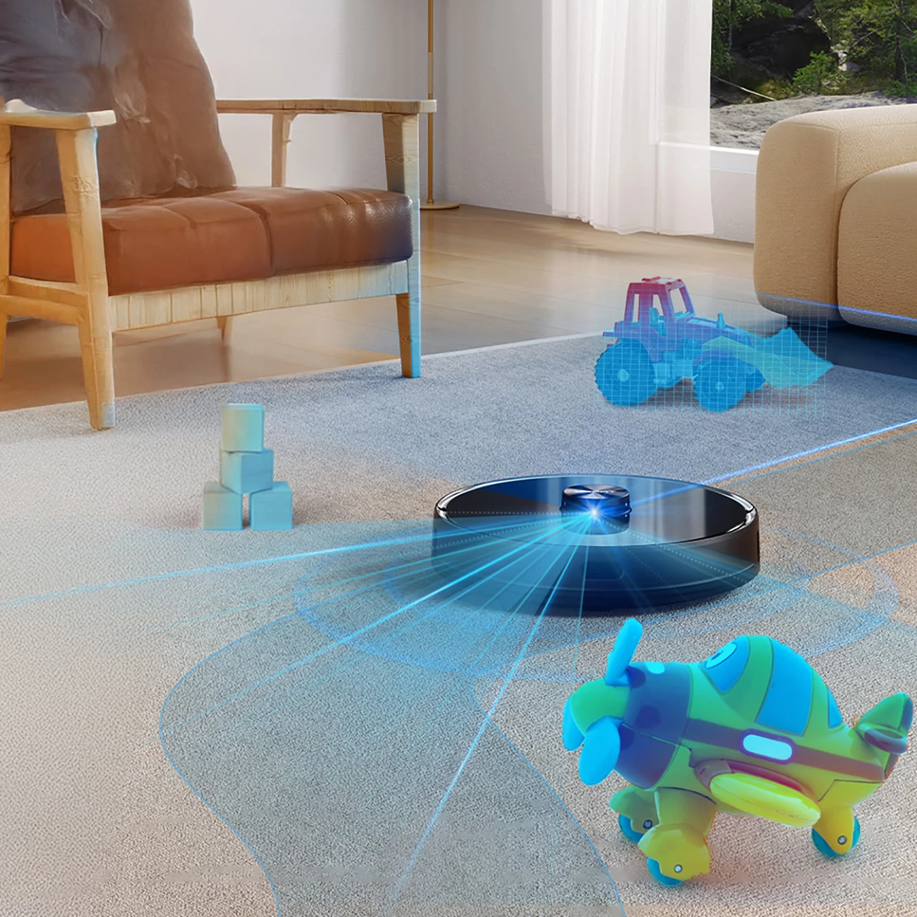 Robot pastrues UWANT U100 me mop, stacion mbushje/pastrimi, i zi