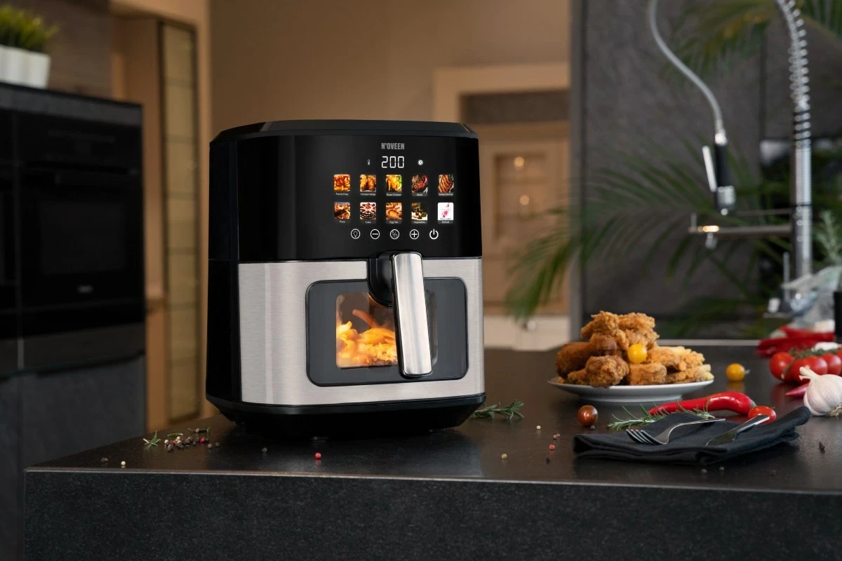 Fritezë me ajër të nxehtë N'OVEEN AF770 X-LINE, e zezë, argjendtë