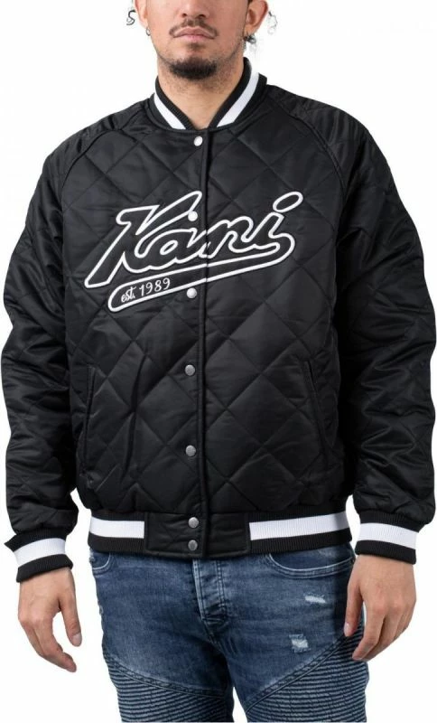 Jakne Karl Kani për meshkuj, e zezë