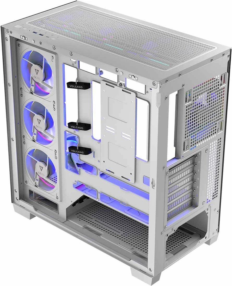 Kasë MODECOM Volcano Stellar 8F ARGB 20, Midi Tower, e bardhë