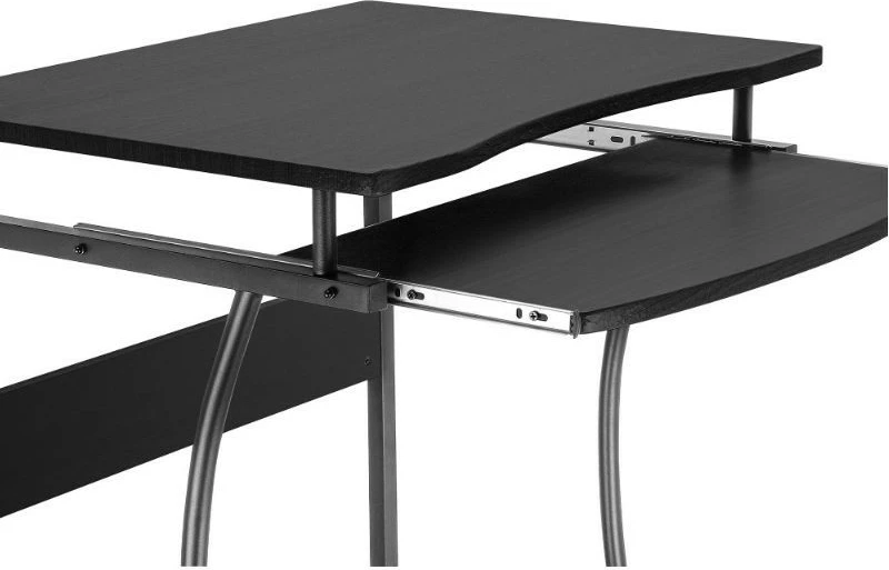 Tavolinë kompjuterike Techly ICA-TB 131B, 60x48cm, me raft tastiere, e zezë