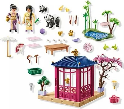 Set lodrash Playmobil My Life 71762 Asian Garden me panda, 111 pjesë