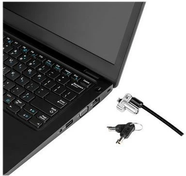 Kabllo sigurie Kensington K64440WW me çelës, për Dell, 1.8m, e zezë