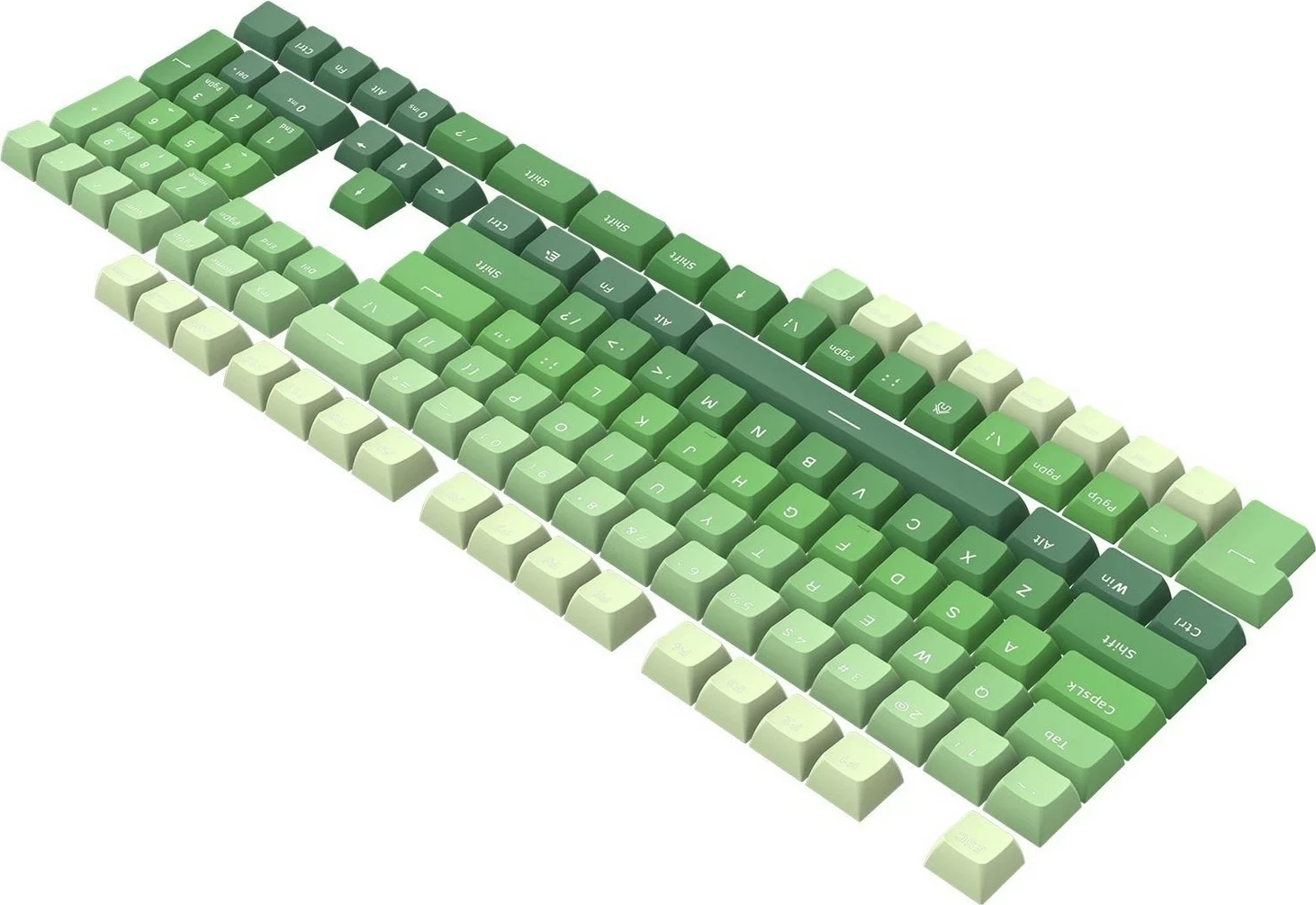 Keycaps Redragon A140, 104 taste, mikrofon, gjelbër